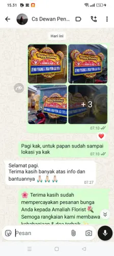 Testimonial Papan Bunga Pernikahan margamukti